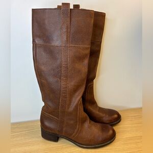 Lucky Brand Hibiscus Brown Leather Knee-High Boots Woman’s 6.5